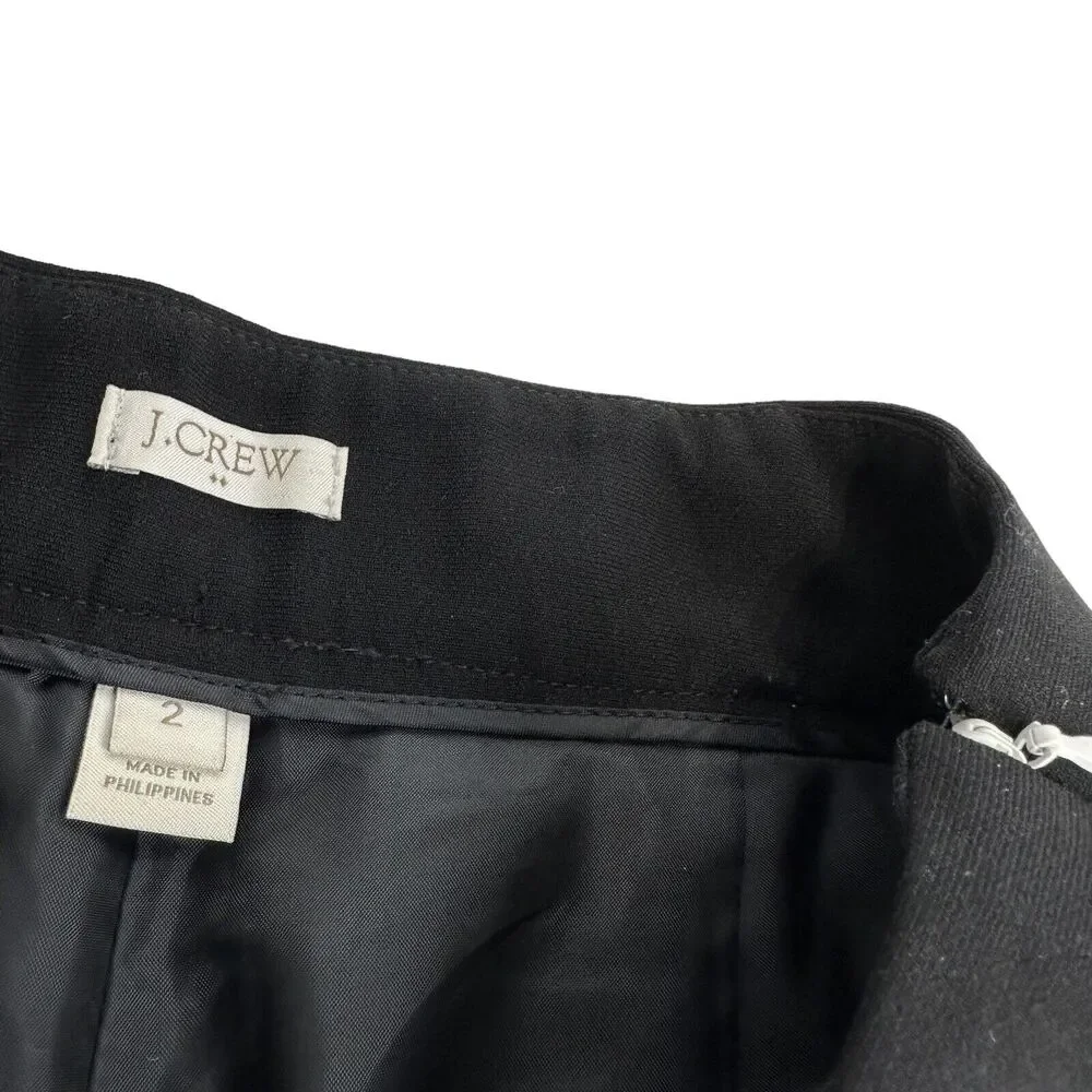 j crew travel black white Textured tuxedo Mini Shorts Size 2